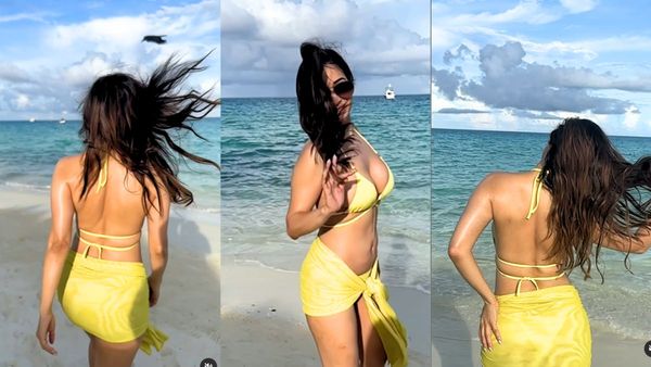 Sophie Choudry Burns Internet In BACKLESS Yellow Bikini Top With String Thong, Racy Beach Video Goes VIRAL