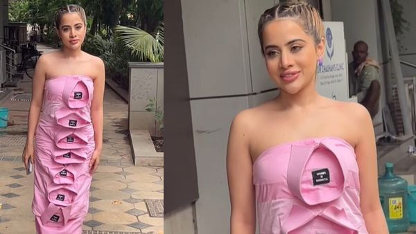 Urfi Javed Steps Out In Bizarre Multiple-Pink Shirts Outfit; Netizens Say, ‘Aurat Hai Ya Cartoon Character’