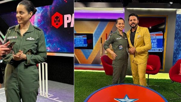 India Vs Afghanistan: Tejas Star Kangana Ranaut Visits Mumbai Cricket Stadium In Air Force Uniform-VIRAL VIDEO