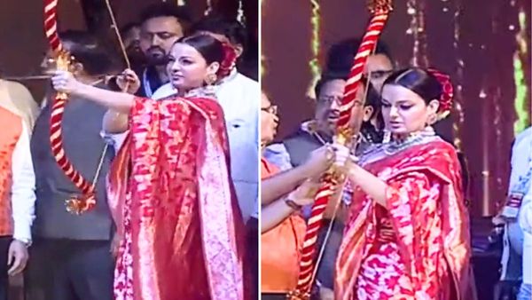 Netizens TROLL Kangana Ranaut As She FAILS To Shoot Arrow At Ravan Effigy: So Much For Self-Proclaimed Sherni