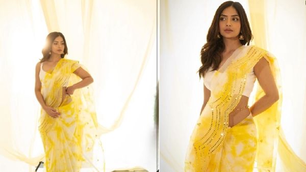 The Freelancer Actress Kashmira Pardeshi Looks Like Ray Of Sunshine In Yellow Saree- PICS