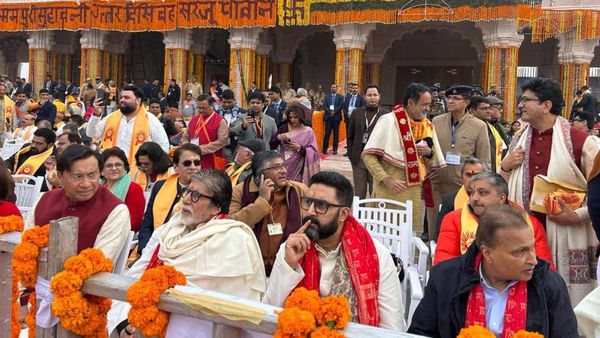 Ram Mandir Pran Pratishtha: Big B, Rajinikanth Inside Temple Complex Ahead Of Grand Opening- PICS & VIDEOS