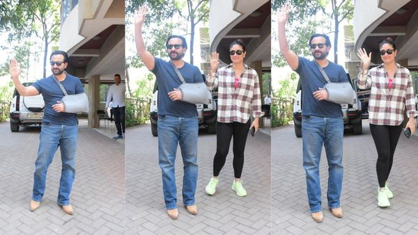 Saif Ali Khan Makes FIRST Appearance With Wife Kareena Post Tricep Surgery, Advised A Month Rest