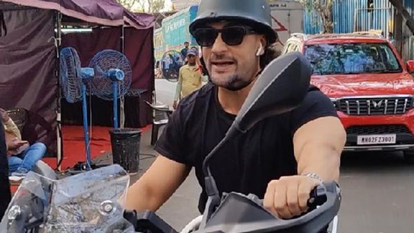 Shalin Bhanot Makes A Stylish Entry On A Swanky BMW Bike at Big Boss Set