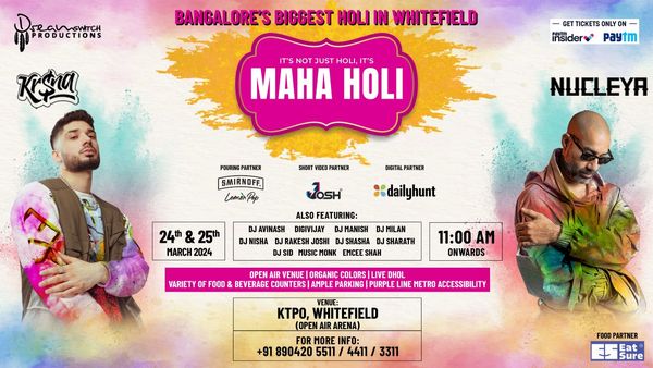 Experience The Magic If Holi Like Never Before: Join THE MAHA HOLI 2024 In Bangalore - DEETS