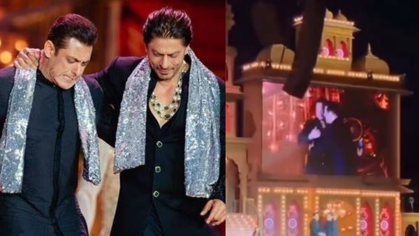 Anant-Radhika’s Pre-Wedding Bash: Shah Rukh Bows Down In Front Of Salman As He Greets Him On Stage; WATCH