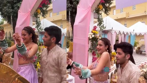 Surbhi Chandna Haldi Video: Ishqbaaaz Actress Receives Sweet Surprise From Groom Karan Sharma- Viral Video