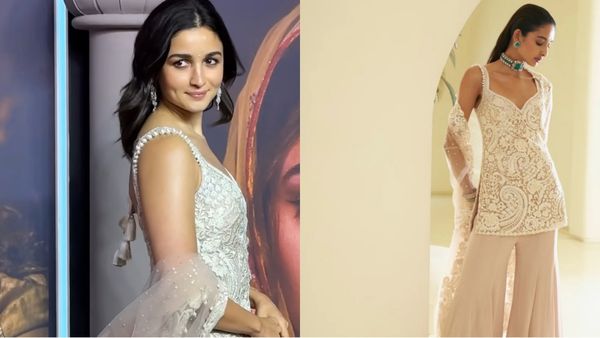 Alia Bhatt Turns Heads In Sharara Kurta Set From Seema Gujral For Heeramandi Screening, Know The Price