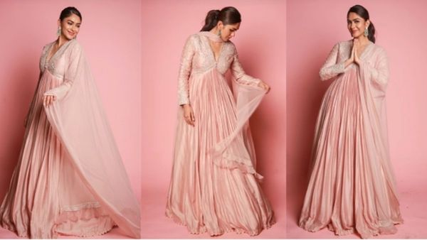 Mrunal Thakur’s Ethereal Pink Anarkali By Riddhi Mehra Worth Rs. 79,900 Is Perfect For Summer Wedding Events