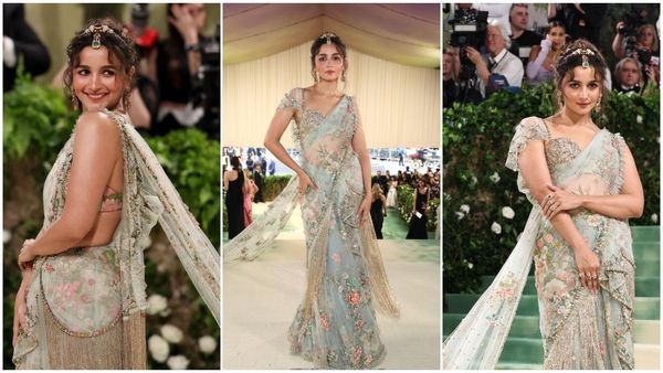 Met Gala 2024: Alia Bhatt Stuns In A Custom-Designed Mint Green Sabyasachi Saree; VIRAL PICS & VIDEOS