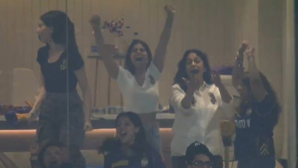 VIRAL: Suhana Khan & Juhi Chawla Jump In Joy As KKR Beat MI To Qualify For IPL 2024 Playoffs; WATCH