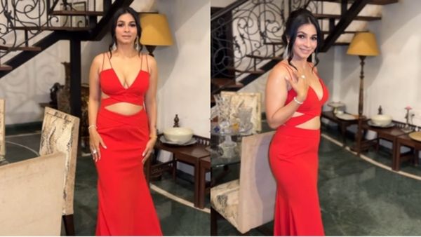 Tanisha Mukherjee Sizzles In Red Cutout Dress Leaving Netizens Wondering Her Age, ‘Koi Nahi Keh Paega 30+ Hai'