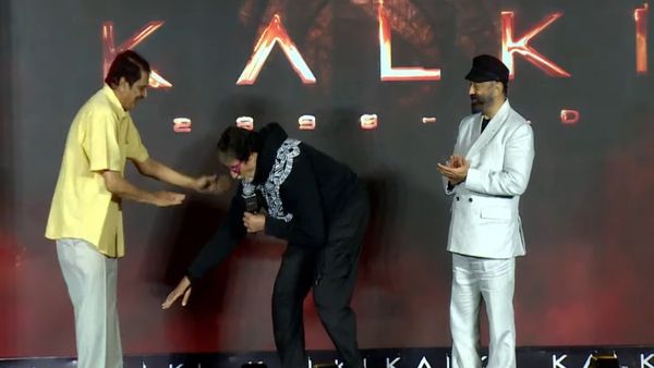 Kalki 2898 AD Pre-Release Event Mumbai: Amitabh Bachchan Touches The Feet Of Producer Aswini Dutt