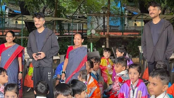 Anil Kapoor Relishes 'Back To School Feels', Enjoys Heartwarming Moment With School Kids- PIC
