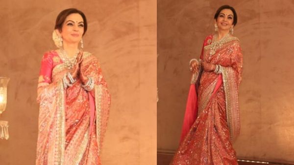 Anant-Radhika Reception: Nita Ambani Shines in Pink Saree and Diamonds As She Seeks Forgiveness For Mistakes