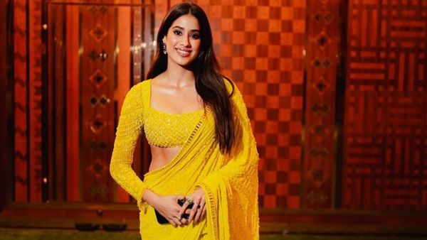 Anant Ambani-Radhika Merchant Haldi: Janhvi Kapoor Dazzles In Manish Malhotra's Yellow Saree