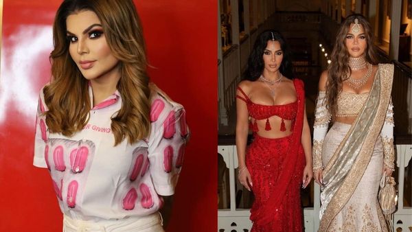 Rakhi Sawant Calls Out Kim & Khloe Kardashian Of 'Copying' Her At Anant-Radhika Wedding; Says 'Shame On You'