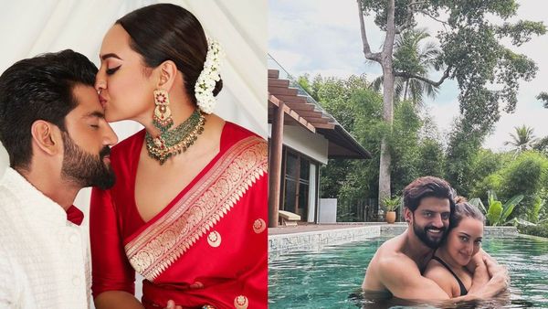 Sonakshi Sinha Honeymoon PICS: Swimsuit-Clad Sonakshi Gets Cosy With Husband Zaheer Iqbal In Pool