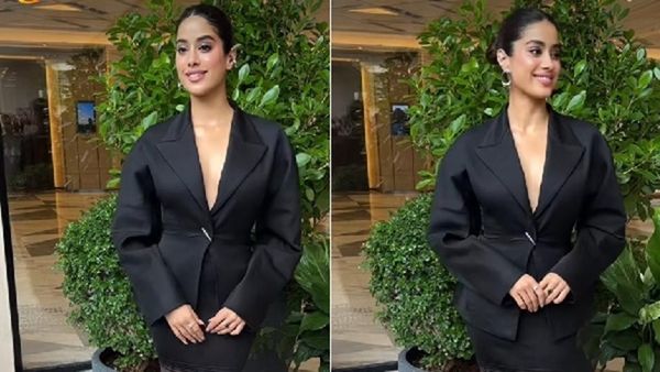 Ulajh Promotion: Janhvi Kapoor Looks Unstoppable In Wool Blazer And Illusion Skirt Worth Rs…