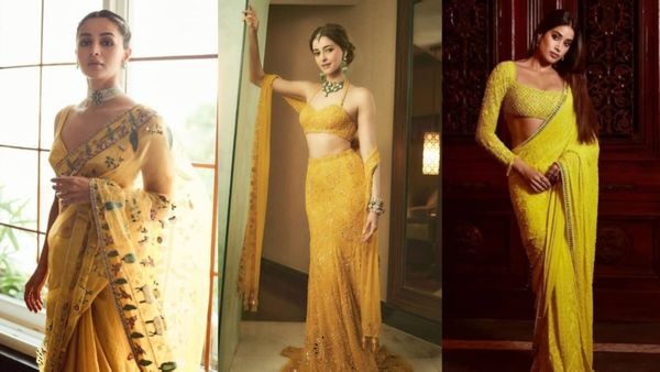 Navratri 2024 Day 1: From Alia To Ananya, Janhvi & Others; B-Town Celeb-Inspired Yellow Ethnic Outfits