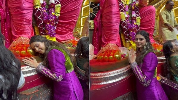 Isha Malviya Lights Up Her Ganesh Chaturthi Celebrations With Visit To Mumbai’s famous Lalbaugcha Raja