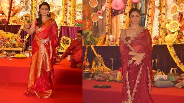 Durga Puja 2024: Alia Bhatt To Rani Mukherjee; Bollywood Celebs' Stunning Looks On Ashtami & Navami