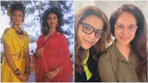 90s Actresses Sonam Khan& Meenakshi Seshadri Reunite, Sparking Nostalgia Among Fans After 30 Yrs - VIRAL PICS