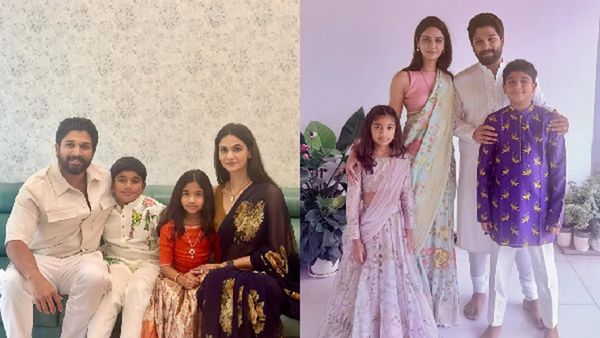 Allu Arjun Celebrates Makar Sankranti With Wife Sneha Reddy And Kids, Ayaan And Arha!