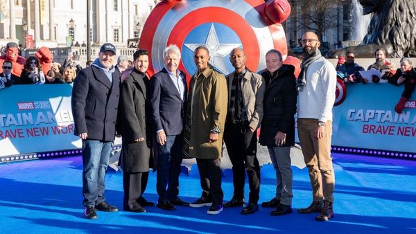 Captain America's Shield Takes Over London Trafalgar Square, Stars Celebrate Captain America: Brave New World