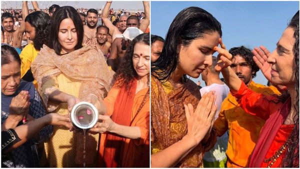 Mahakumbh 2025: Katrina Kaif Joins Vicky Kaushal's Mom For The Sacred Dip; Pics Go VIRAL