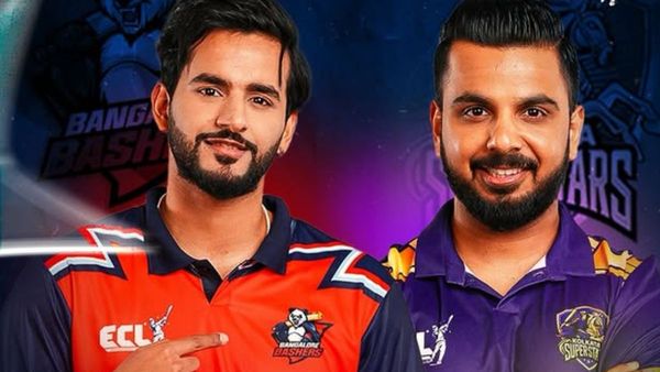ECL 2025 LIVE Score Bangalore Bashers Vs Kolkata Superstars Match Result: Abhishek Malhan Loses But...