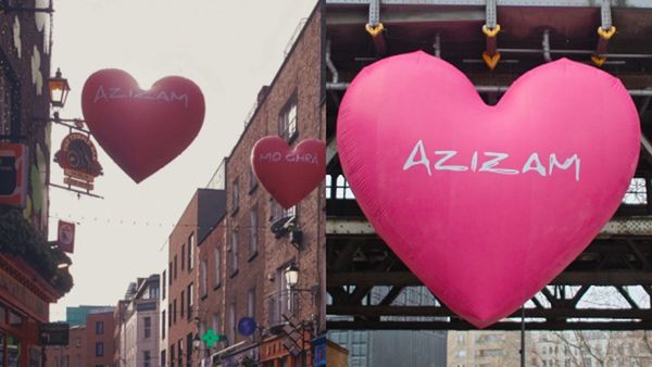 Ed Sheeran Launches “Azizam” With A Global Giant Heart Balloon Activation