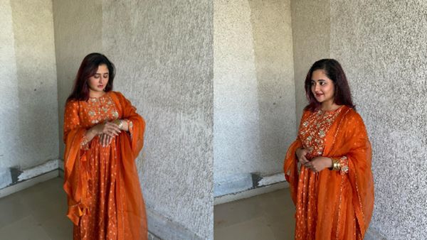Rashami Desai Flaunts Radiant Beauty & Unmatchable In Her Latest Ethnic Avatar In A Beautiful Orange Attire