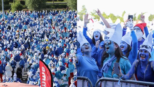 Landerneau Smurfs the World Record: 3,076 Blue-Clad Fans Set New Global Milestone