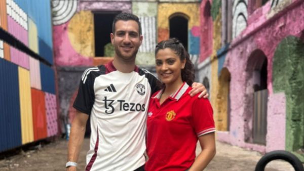 Saiyami Kher Bonds Over Sports, Fitness With Manchester United Stars Diogo Dalot, Harry Maguire & Andre Onana