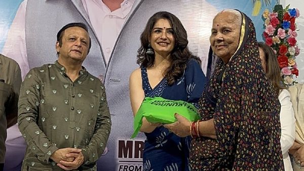 Raveena Tandon Celebrates Son’s 18th Birthday By Spreading Dignity—Distributes Sarees To Deserving Women