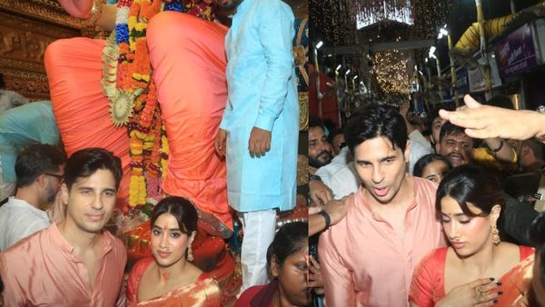 Ganesh Chaturthi 2025: Janhvi Kapoor & Sidharth Seek Bappa's Blessings Ahead Of Param Sundari's Release