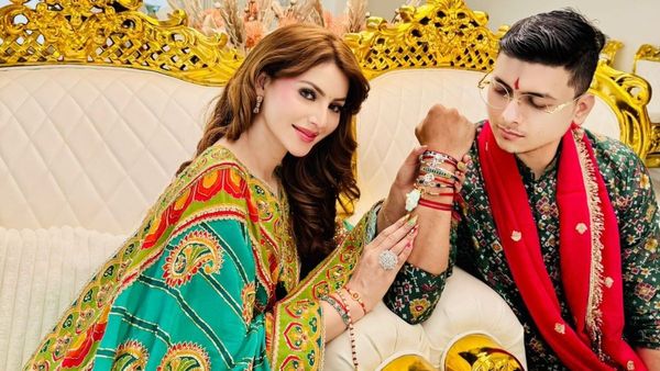 Urvashi Rautela Celebrates Rakshabandhan With Unique Silver Labubu Rakhi For Brother Yashraj