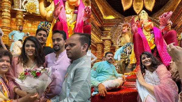 Madhurima Tuli Continues Her Ganesh Utsav Journey At Lalbaugcha Raja Post Home Visarjan