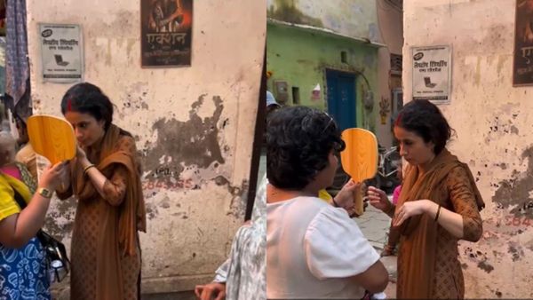 Rasika Dugal Caught Shooting For Mirzapur: The Film In Banaras