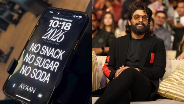 Allu Arjun's Mobile Wallpaper Sparks Trend Online: Fans Notice ‘No Snack, No Sugar, No Soda' Reminder