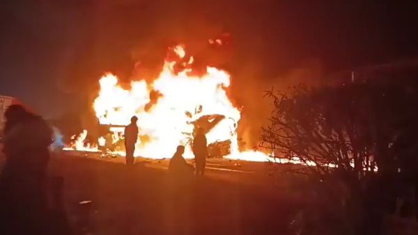 Bus Catches Fire After Collision With Lorry In Karnataka; At Least 10 Dead