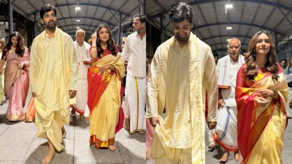 Dacoit Release: Mrunal Thakur-Adivi Sesh Visit Tirupati Balaji Temple Ahead Of Promotions