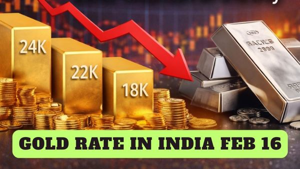 Gold Rates Crash Alert in India Today: 24K, 22K, 18K Down 12% From Record, Silver Rates Fall for 3rd Day, Feb 16