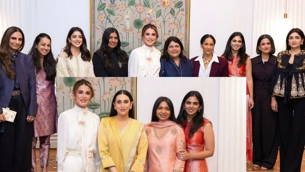 Isha Ambani Hosts Queen Rania As Masaba Gupta, Karisma Kapoor, Navya Nanda Join The Dialogue- PICS