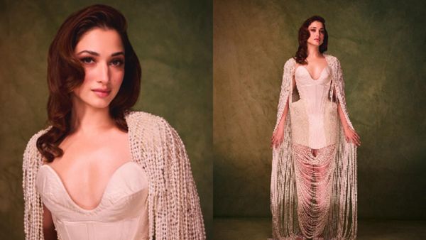 Tamannaah Bhatia Looks Breathtaking In A Rahul Mishra Couture That Defines Pearl Maximalism