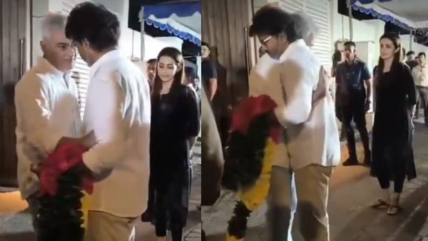Tamil Nadu CM Vijay And Trisha Visit Ajith's Home Following His Mother Mohini Mani's Death; Video Goes Viral