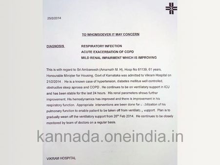 ಇಷ್ಟಕ್ಕೂ ನಟ ಅಂಬರೀಶ್ ಅವರಿಗೆ ಏನಾಗಿತ್ತು?