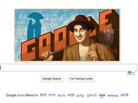 ಬಾಲಿವುಡ್ಡಿನ ಶೋ ಮ್ಯಾನ್ ಗೆ ಗೂಗಲ್ ನಮನ