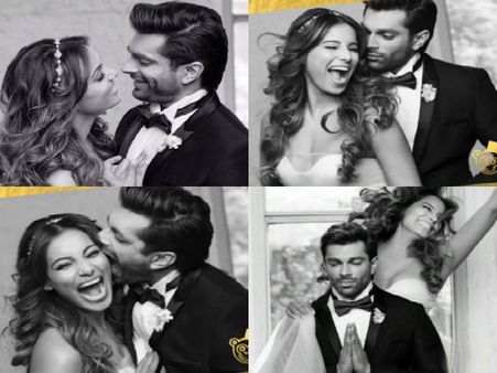 ಕಪ್ಪು-ಬಿಳುಪಿನ ಫೋಟೋಶೂಟ್ ನಲ್ಲಿ ನವ ಜೋಡಿ ಬಿಪಾಶಾ-ಕರಣ್